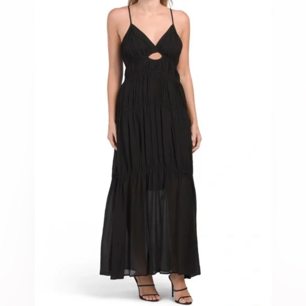 NWT YOUNG FABULOUS & BROKE Delphine Chiffon Maxi Dress